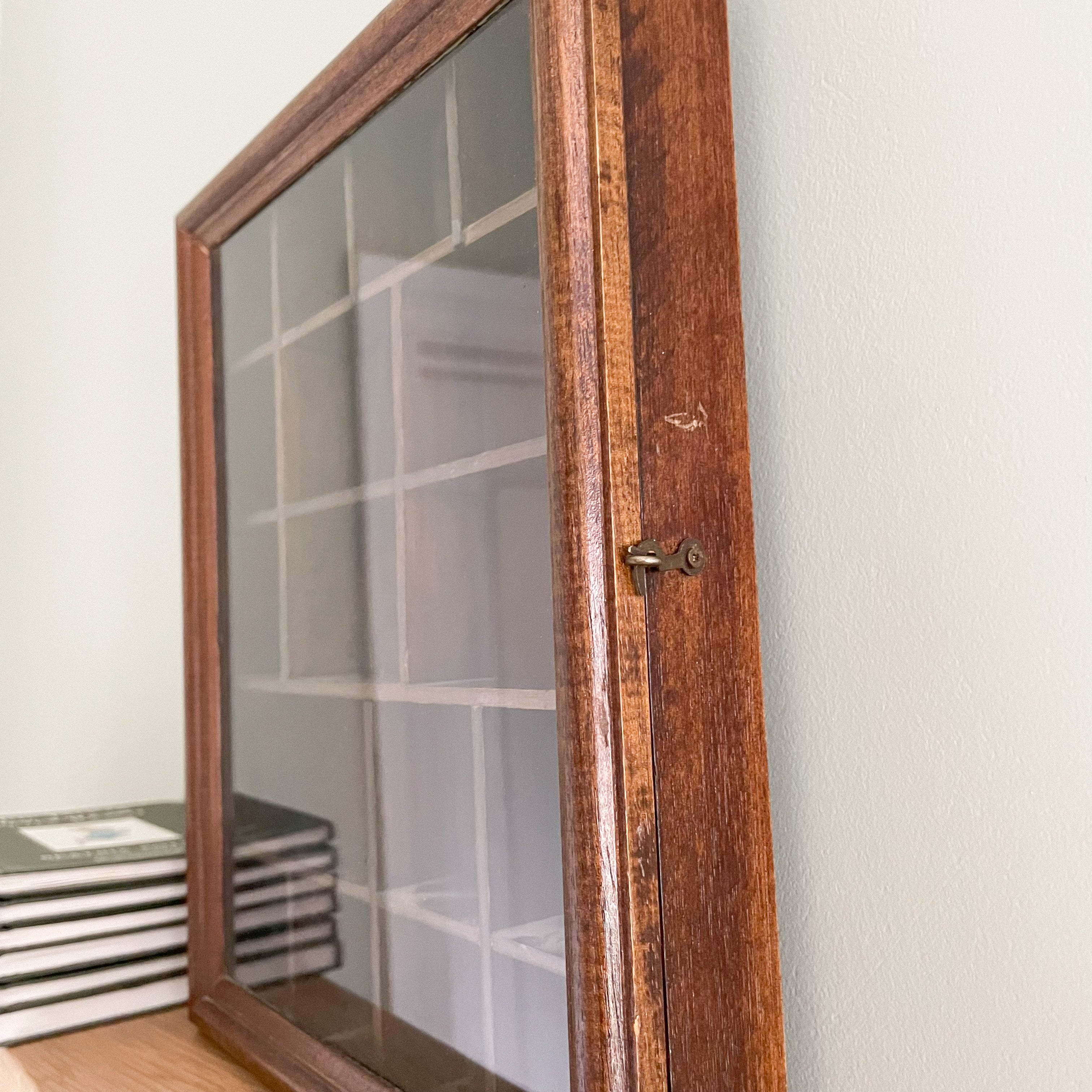 Vintage glazed display box or curios/trinket shelves, wall mounted or freestanding - Moppet