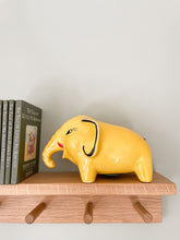 Load image into Gallery viewer, Vintage ceramic elephant piggy bank or money box in yellow, by Arthur Wood, made in Britain - Moppet
