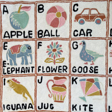 Load image into Gallery viewer, Handmade alphabet ABC crewel wall hanging tapestry |  Aru - Moppet
