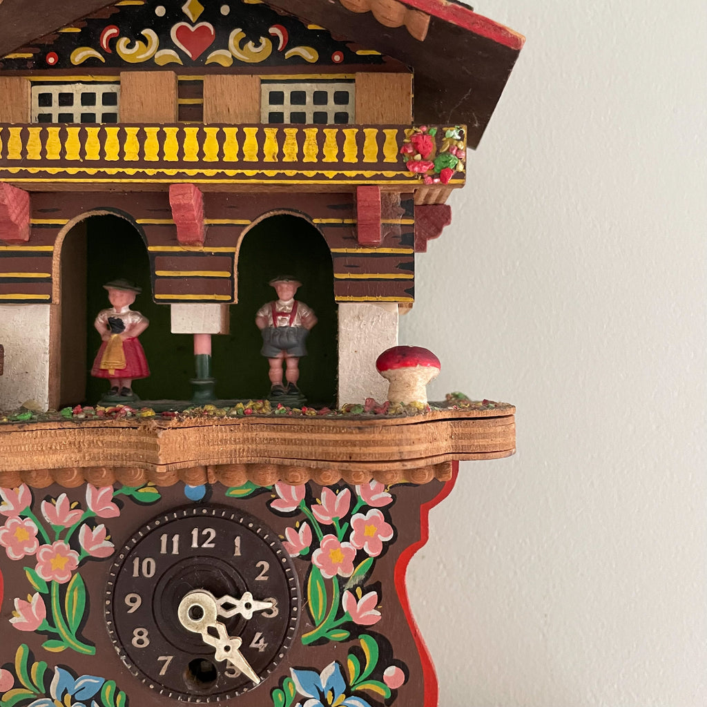 Vintage Swiss wooden weather station house ‘cuckoo’ clock - Moppet