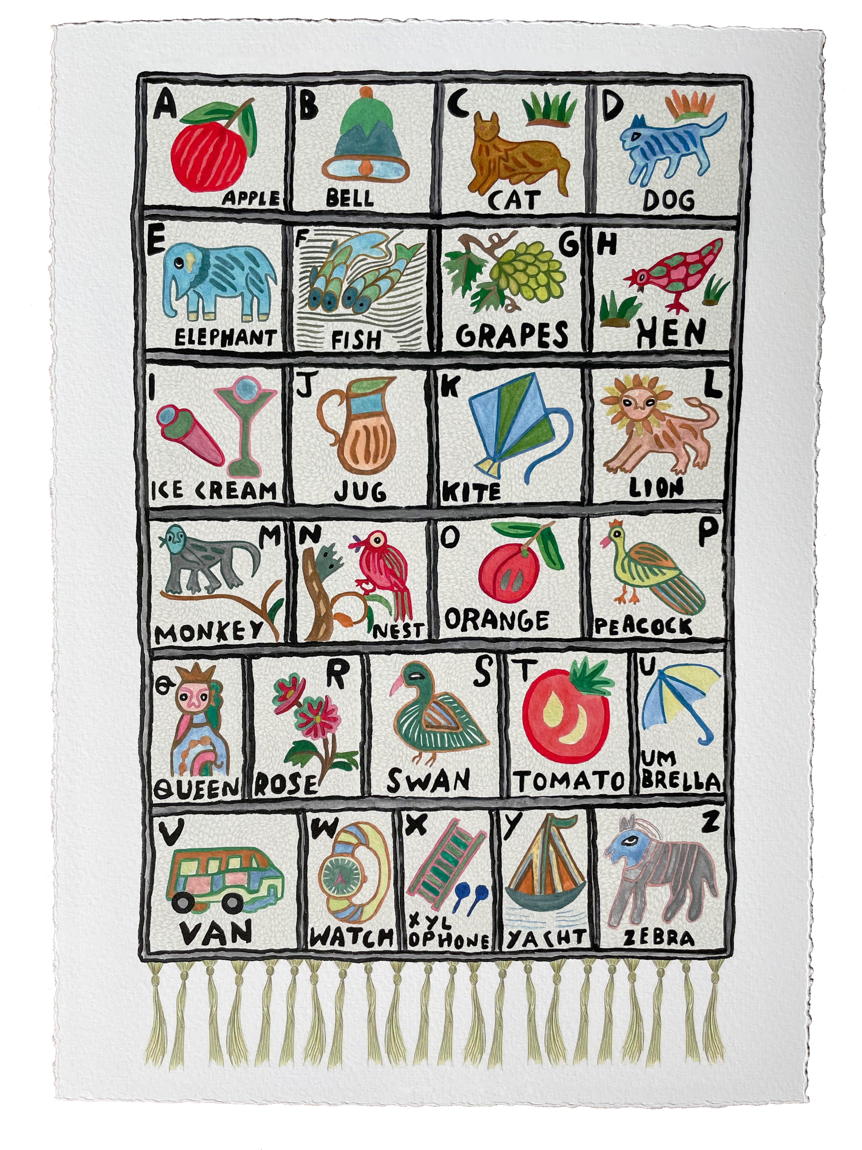 Illustrated Sumbal Wall Hanging signed limited edition print, Moppet x Love From Lexi artist collaboration - Moppet