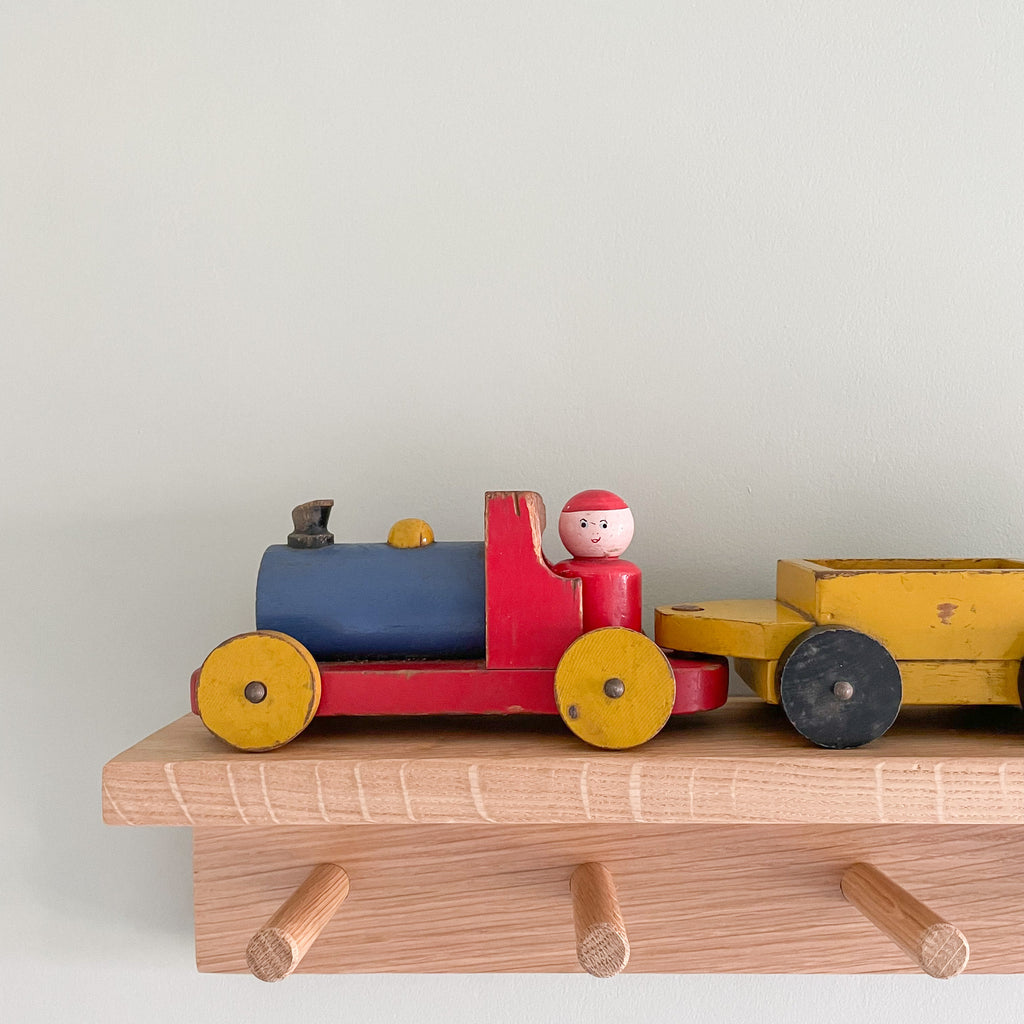Vintage 1950s wooden Escor train, British made - Moppet