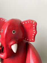 Load image into Gallery viewer, Vintage handmade solid-wood sitting elephant - Moppet
