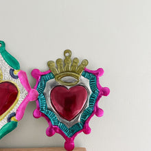 Load image into Gallery viewer, Handmade Mexican Folk Art Tin Heart Milagro - Moppet
