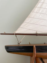 Load image into Gallery viewer, Vintage wooden model sailing boat, pond yacht or ship - Moppet
