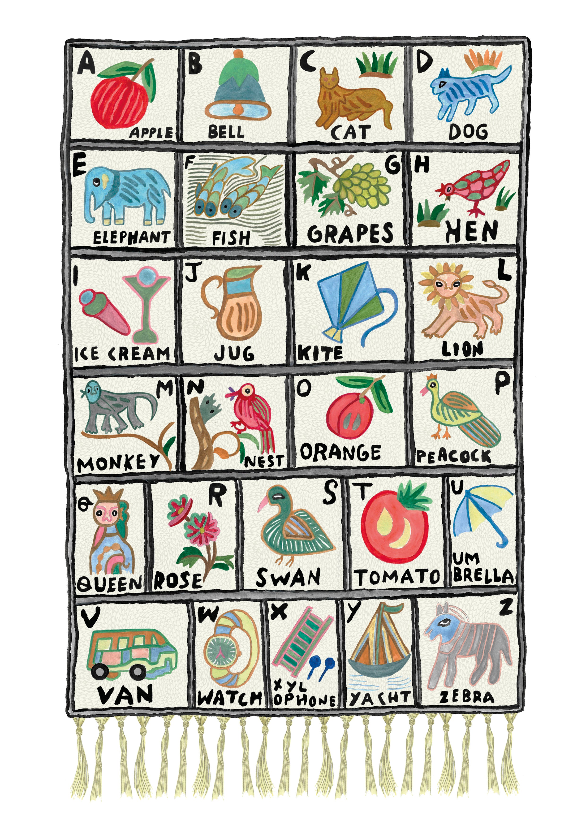 Illustrated Sumbal Wall Hanging signed limited edition print, Moppet x Love From Lexi artist collaboration - Moppet
