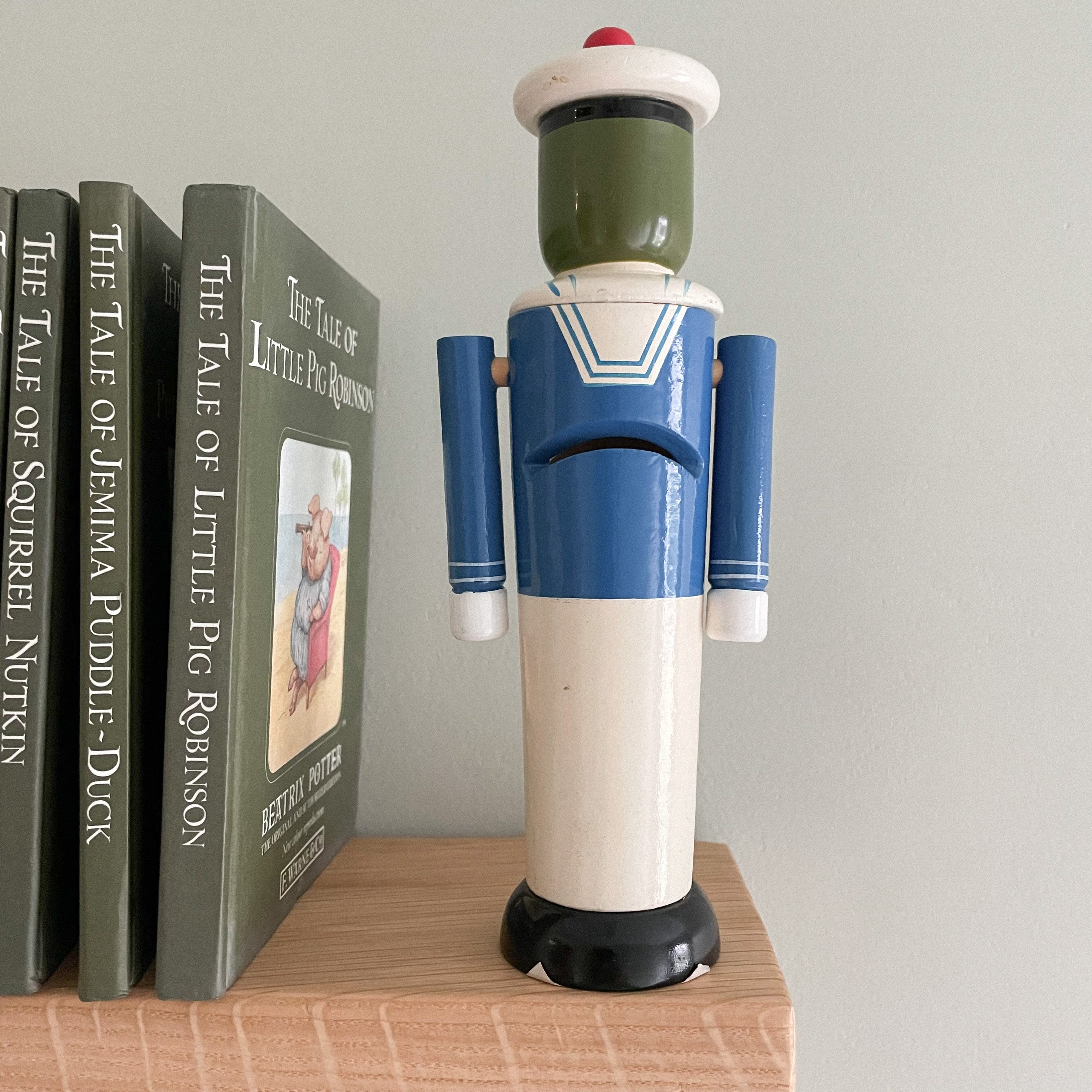 Vintage wooden sailor piggy bank or money box - Moppet
