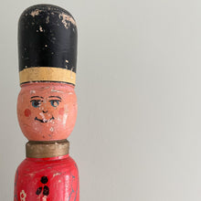 Load image into Gallery viewer, Vintage wooden toy soldier, hand carved and hand painted - Moppet
