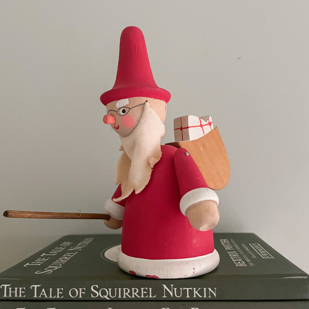 Vintage midcentury Swedish wooden Father Christmas Santa - Moppet
