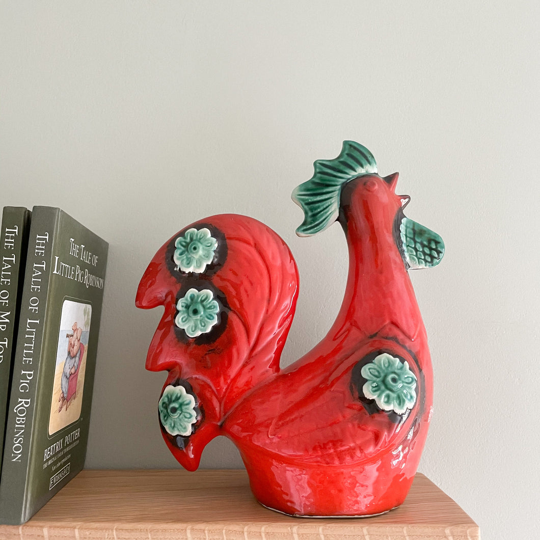 Vintage ceramic money box / piggy bank cockerel rooster - Moppet