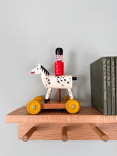 Load image into Gallery viewer, Vintage 1950s wooden Beefeater soldier on horse back, British made - Moppet
