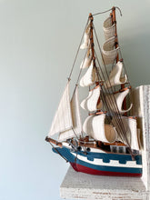 Load image into Gallery viewer, Pair of vintage wooden model sailing ship bookends - Moppet

