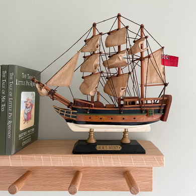 Vintage wooden children's model sailing ship: 'HMS Bounty' - Moppet